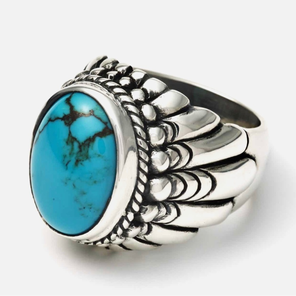 Silver and turquoise ring from The Great Frog. Size 8. Buyer to resize if needed